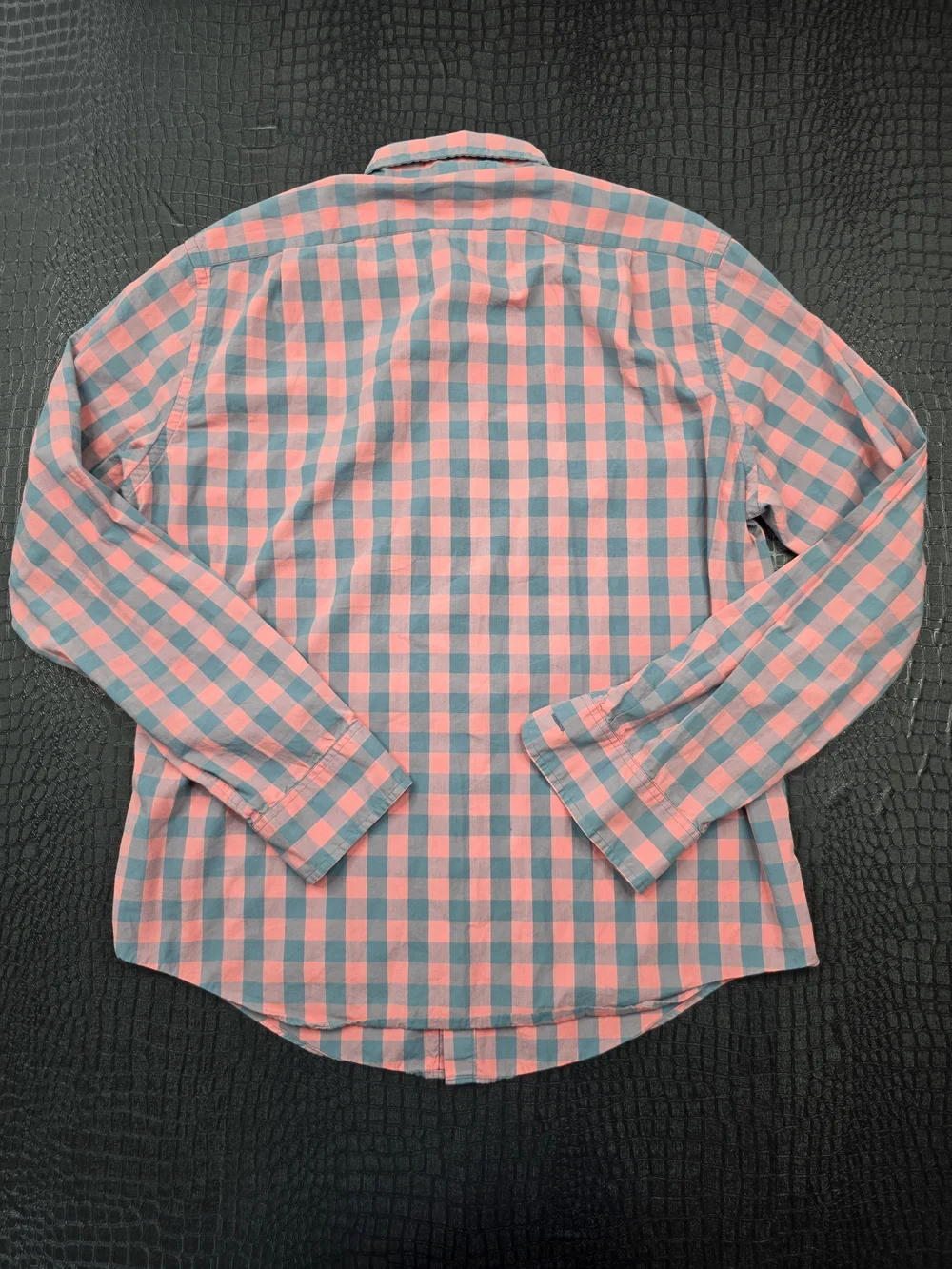 J.Crew Slim Fit Button Down Pink Grey Gingham Size Large